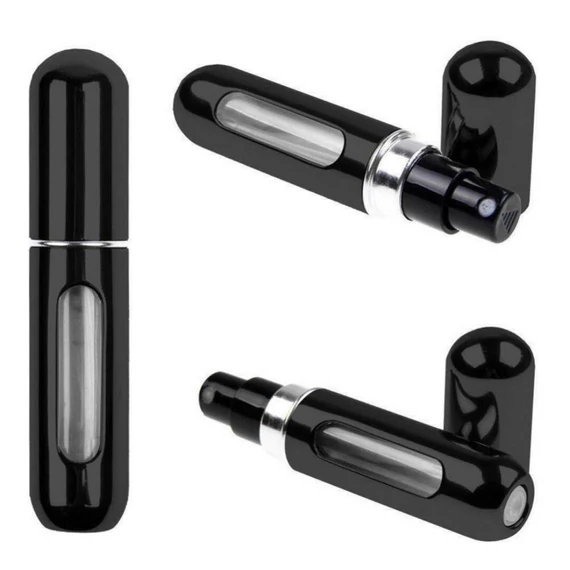 Elegáns Utántölthető Hordozható parfüm (5ML-Fekete) 